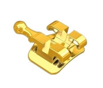 0.022/0.018 Taille de fente DTC Ortodontie dentaire des supports dorés enduits de fermeture orthopédique