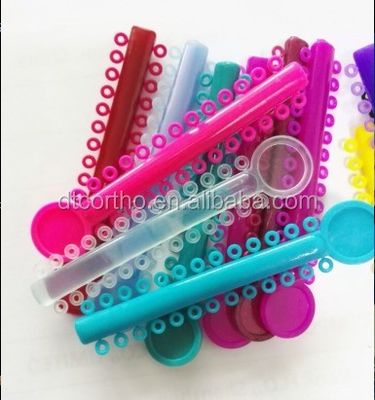 Anneaux de ligature en élastique coloré pour un traitement orthodontique confortable