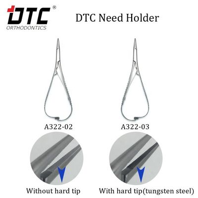 Machinerie Matériaux d'orthodontie DTC Plissades dentaires Porteur d'aiguille sans pointe dure