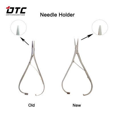 Certifié CE de classe I DTC Ortho Dental Porteur d'aiguille à pliage en acier inoxydable avec dureté