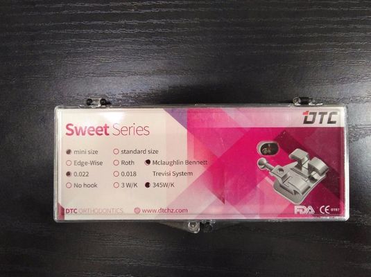 Mini/Standard 0.022''/0.018'' MIM Technologie des supports métalliques orthodontiques avec base en maille