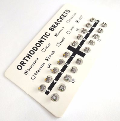 Durée de conservation de 3 ans Série douce Orthodontique Roth Bracket 0,018 &quot; avec 0,018&quot; fente