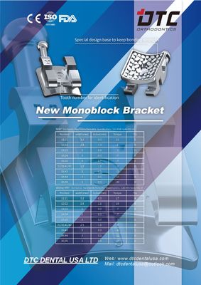 DTC Mim Monobloc Bracelet dentaire laser orthodontique MBT Roth Bracelet métallique avec 3W/crochet