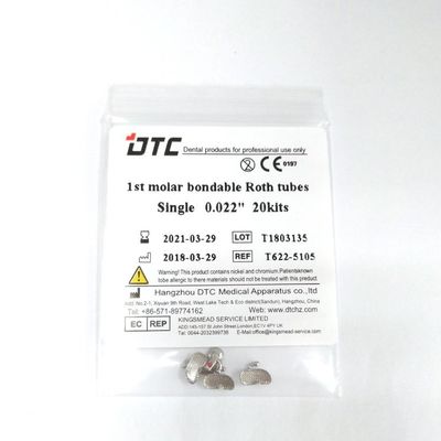Tubes buccales orthodontiques en acier inoxydable certifié DTC CE pour les soins orthodontiques