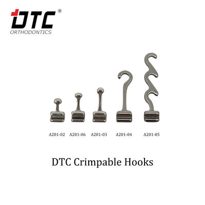 0.018'/0.022' DTC Orthodontie dentaire Crochet en acier inoxydable à crochets courts Crochets longs ou en spirale