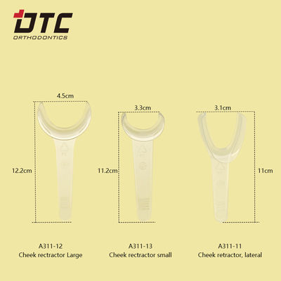 Matériaux orthodontiques Rétracteur de joue DTC pour procédures dentaires de grande/petite taille