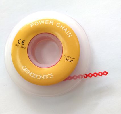 Chaîne d'alimentation élastique orthodontique courte pour un ajustement rapide et pratique des accolades